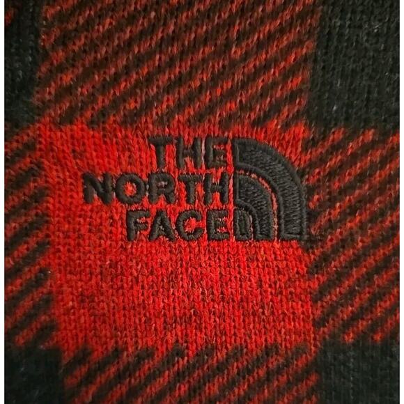 THE NORTH FACE Women's Crescent Hoody Pullover Buffalo Plaid Medium Red Black - Picture 5 of 12